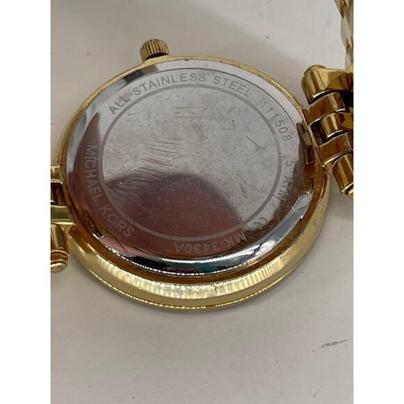 Michael Kors Darci  Steel Glitz Gold Dial Ladies Quartz Watch MK3430 - Picture 5 of 7